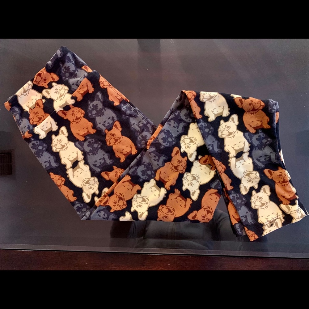 LulaRoe one size French Bulldog Leggings